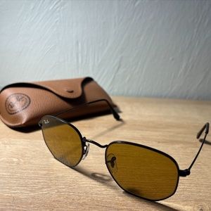 Ray-ban Sunglasses - Black Frame - Tan Lens - Mens